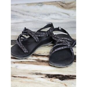 Chaco Z Cloud 2 Black White Double Strap Hiking Sandals Womens 5 J106606